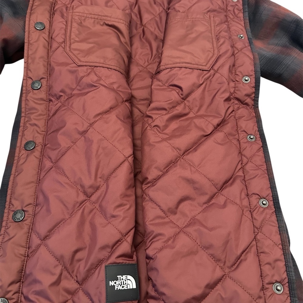 THE NORTH FACE Fort Point Insulated Reversible Flannel Sequoia Red Mens Small - Picture 11 of 15